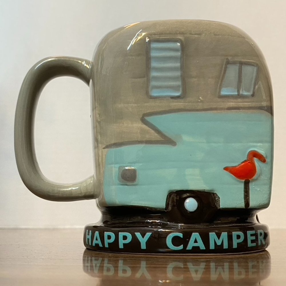 BigMouth Inc. ‘Happy Camper’ Coffee Tea Mug Cup Travel Trailer RV